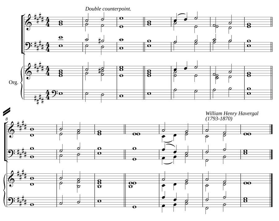 Двойной распев ми мажор № 6 (Double chant in E major VI)