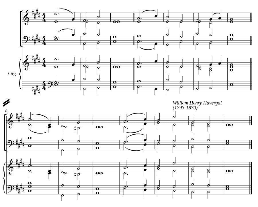 Двойной распев ми мажор XI (Double chant in E major XI)