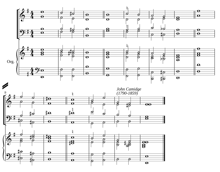 Двойной распев ми минор (Double chant in E minor)