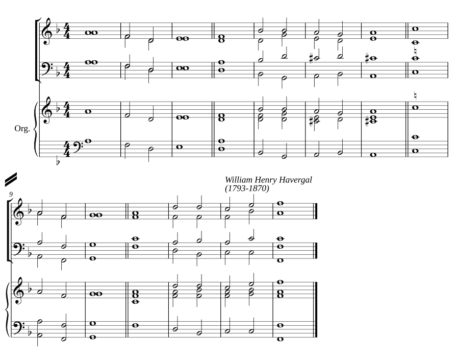 Двойной распев фа мажор I (Double chant in F major I)