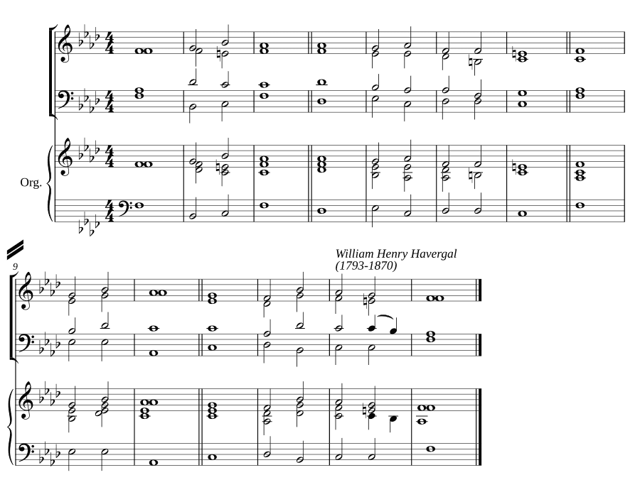 Двойной распев фа минор II (Double chant in F minor II)