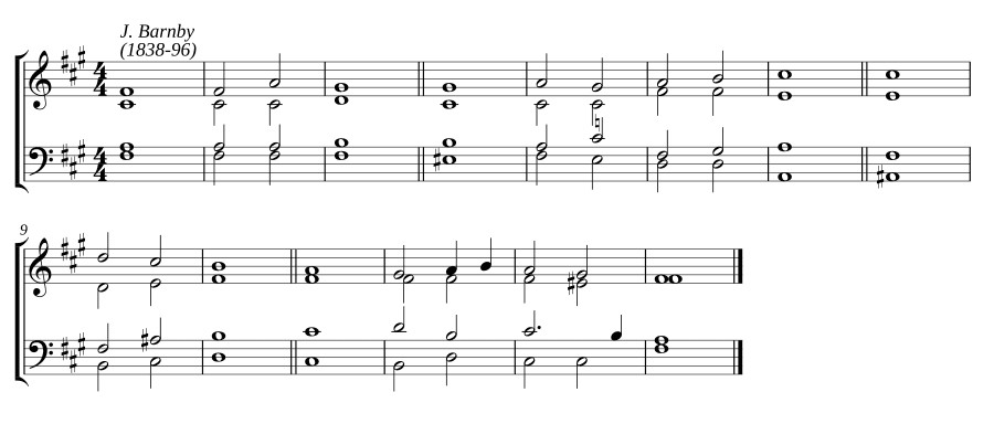 Двойной хорал в фа-диез миноре (Double chant in F sharp minor)