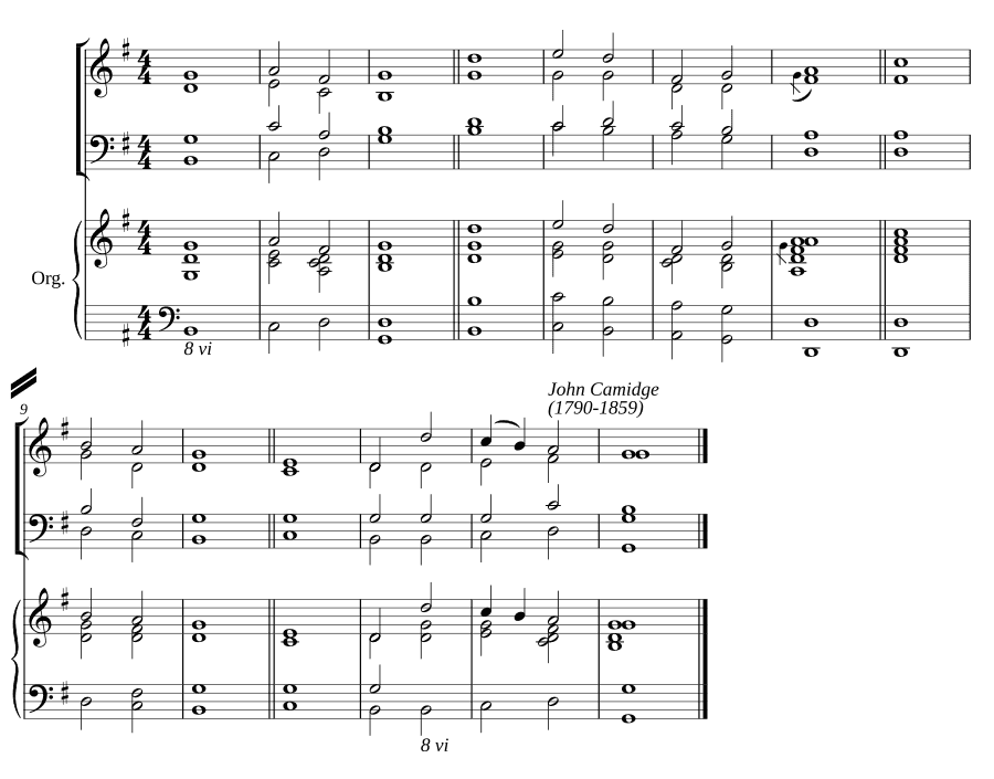 Двойной распев соль мажор (Double chant in G major)