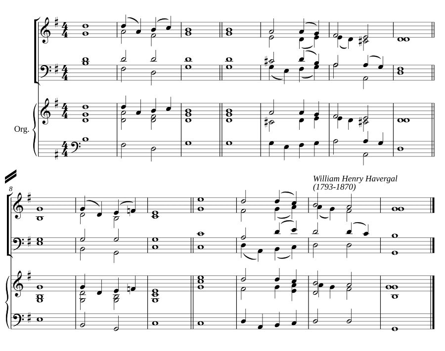 Двойной распев соль мажор I (Double chant in G major I)