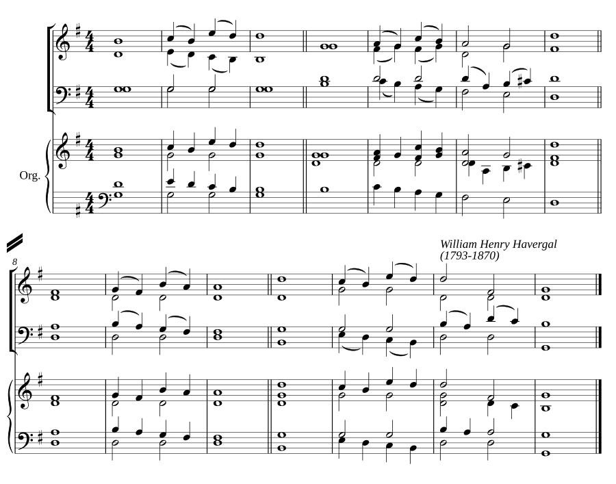 Двойной распев соль мажор XI (Double chant in G major XI)