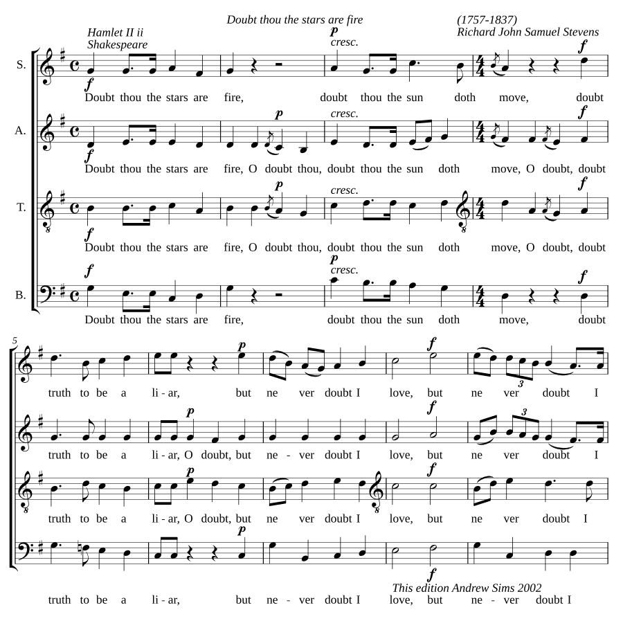 Сомневайся, что звезды горят (Doubt thou the stars are fire)