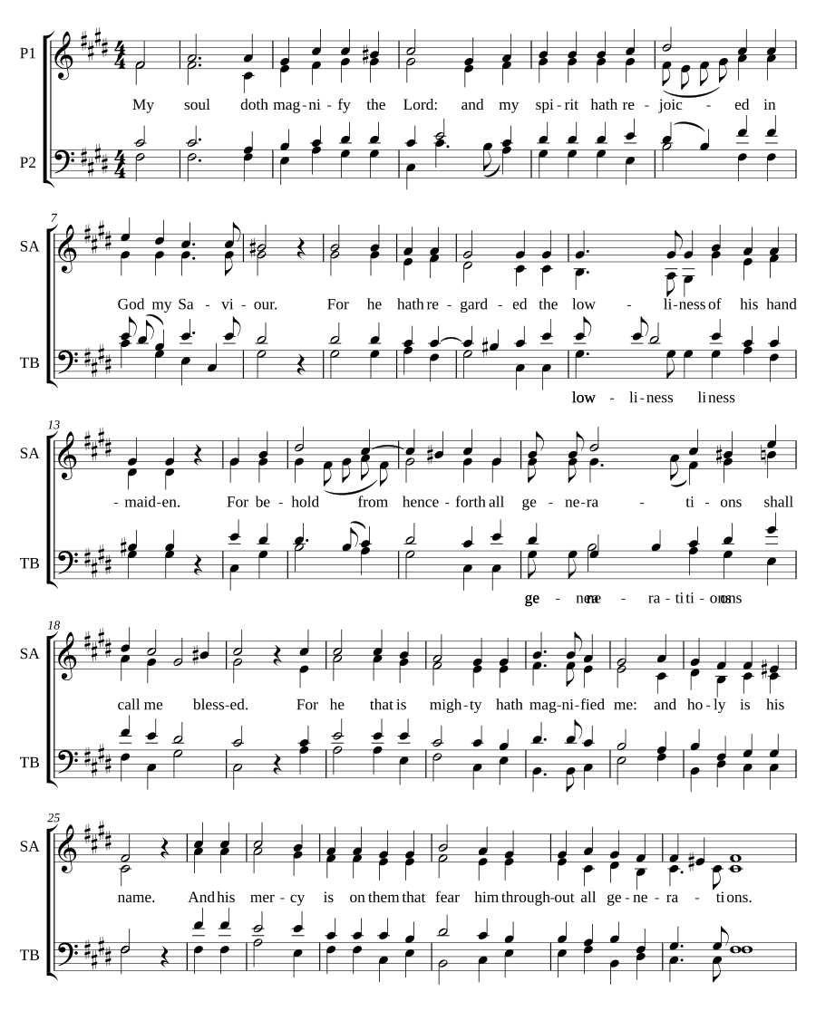 Magnificat and Nunc dimittis (Dorian)