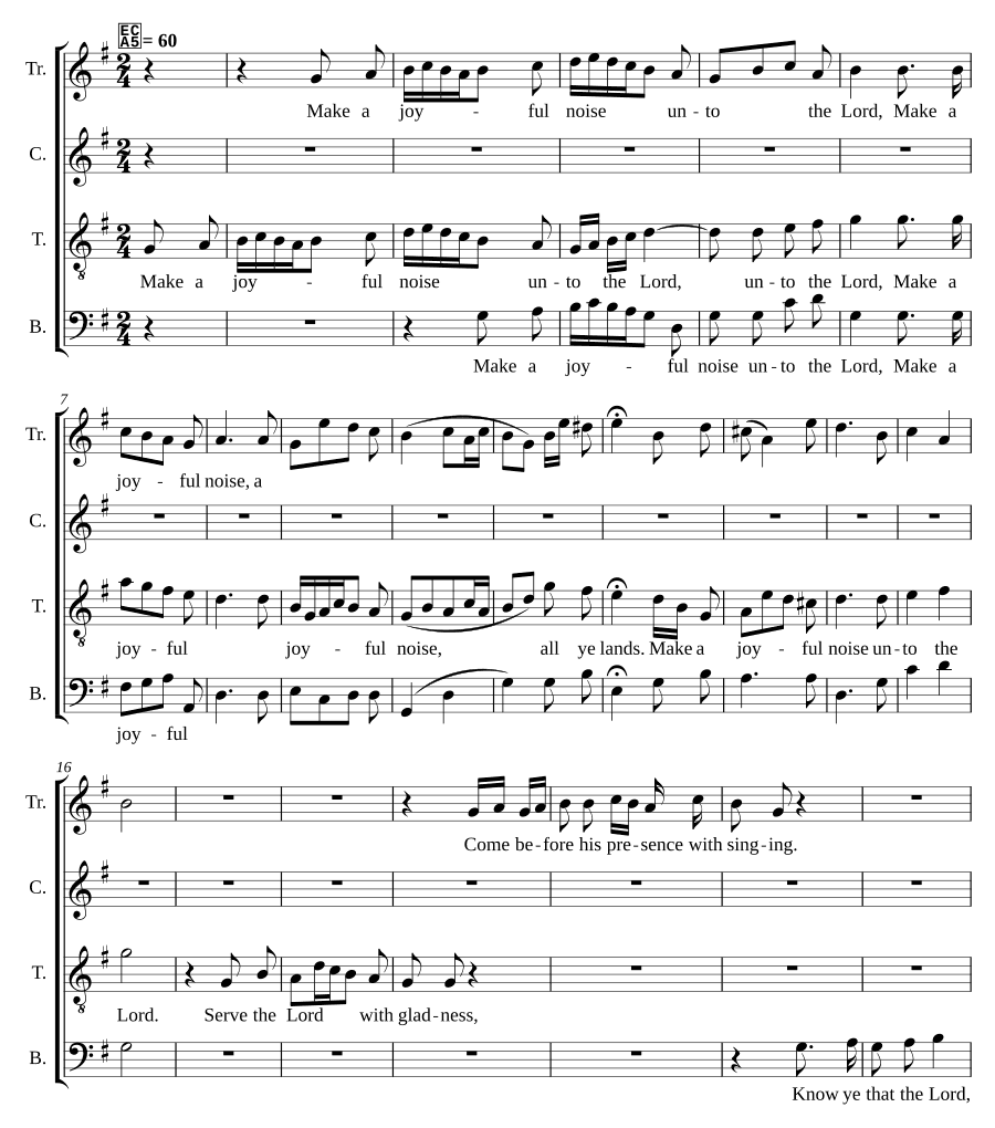 Возвестите радостный глас (Make a joyful noise)