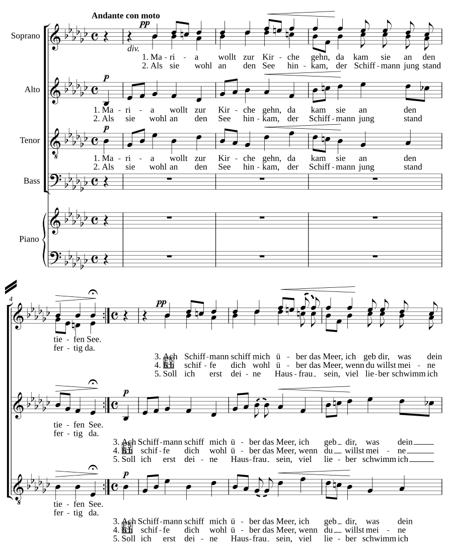 Вход Марии в храм, соч. 22, № 2 (Marias Kirchgang, Op. 22, No. 2)