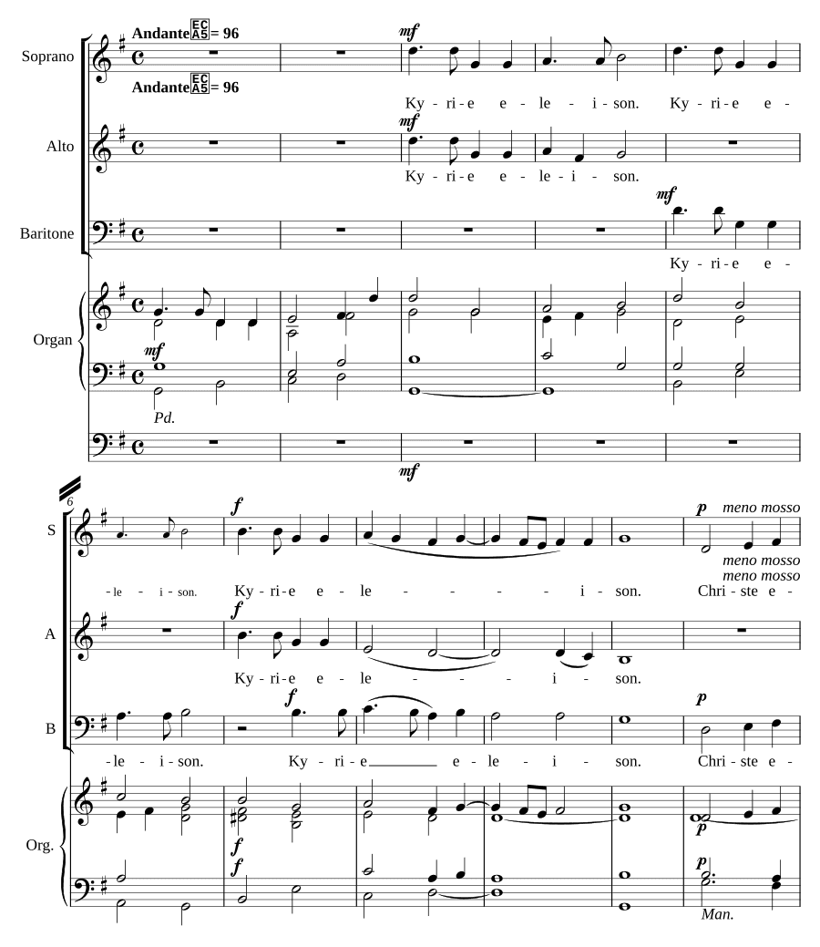 Месса в честь святого Михаила Архангела (Mass in honor of St. Michael the Archangel)