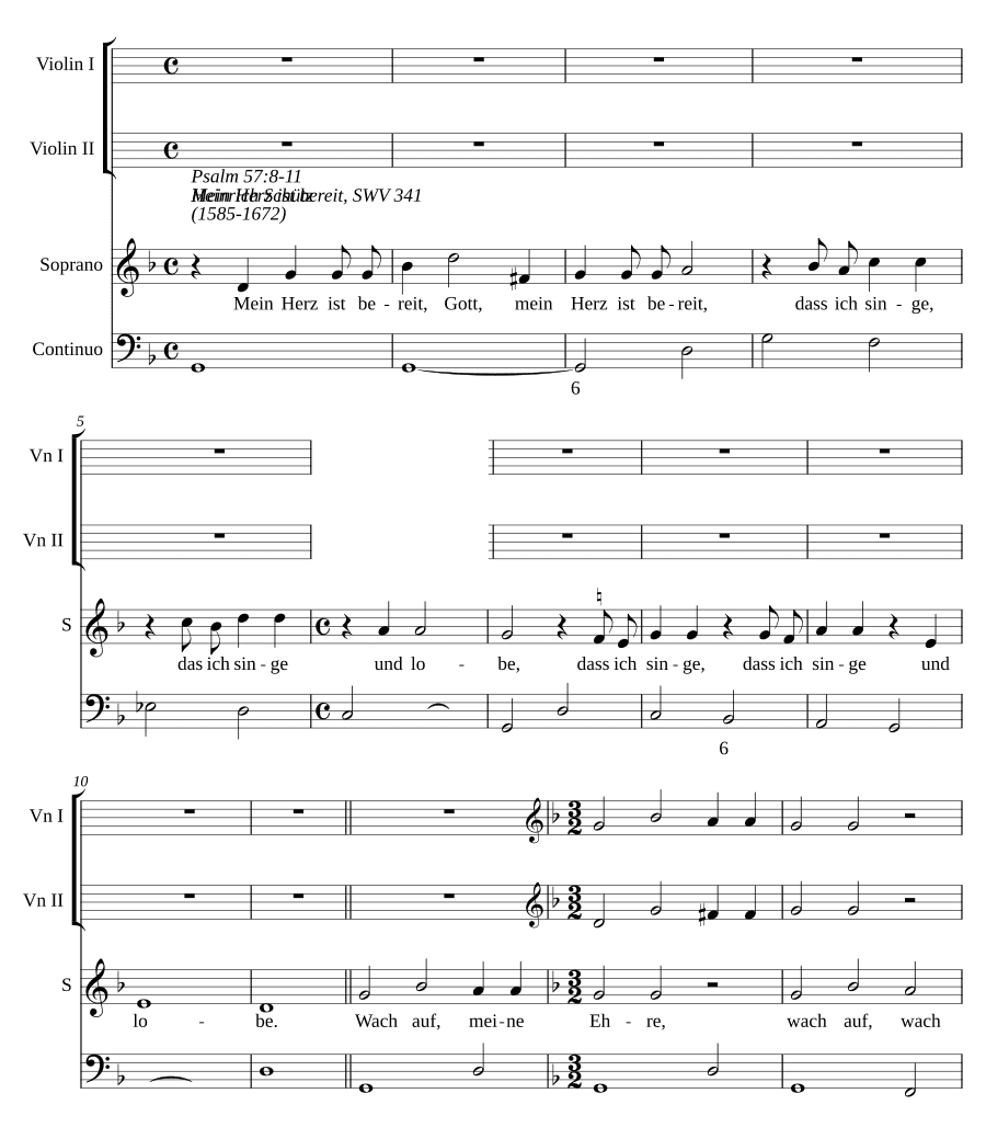 Сердце моё готово, Боже, SWV 341 (Mein Herz ist bereit, Gott, SWV 341)