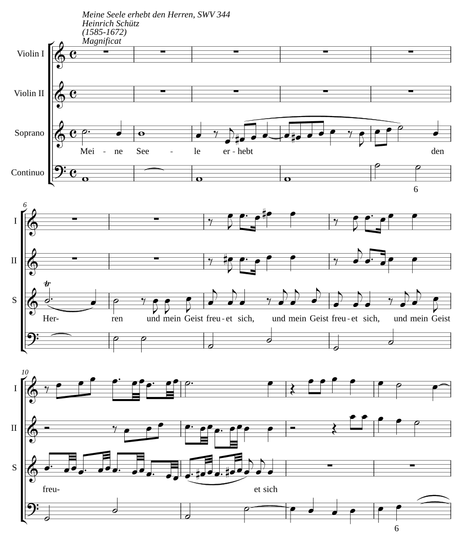Душа моя возвеличивает Господа (Meine Seele erhebt den Herren, SWV 344)