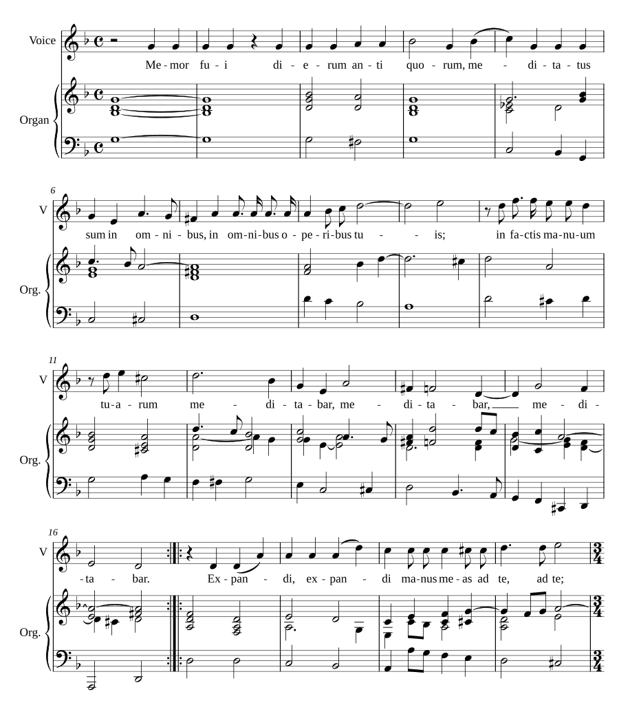Помню дни (Memor fui dierum)