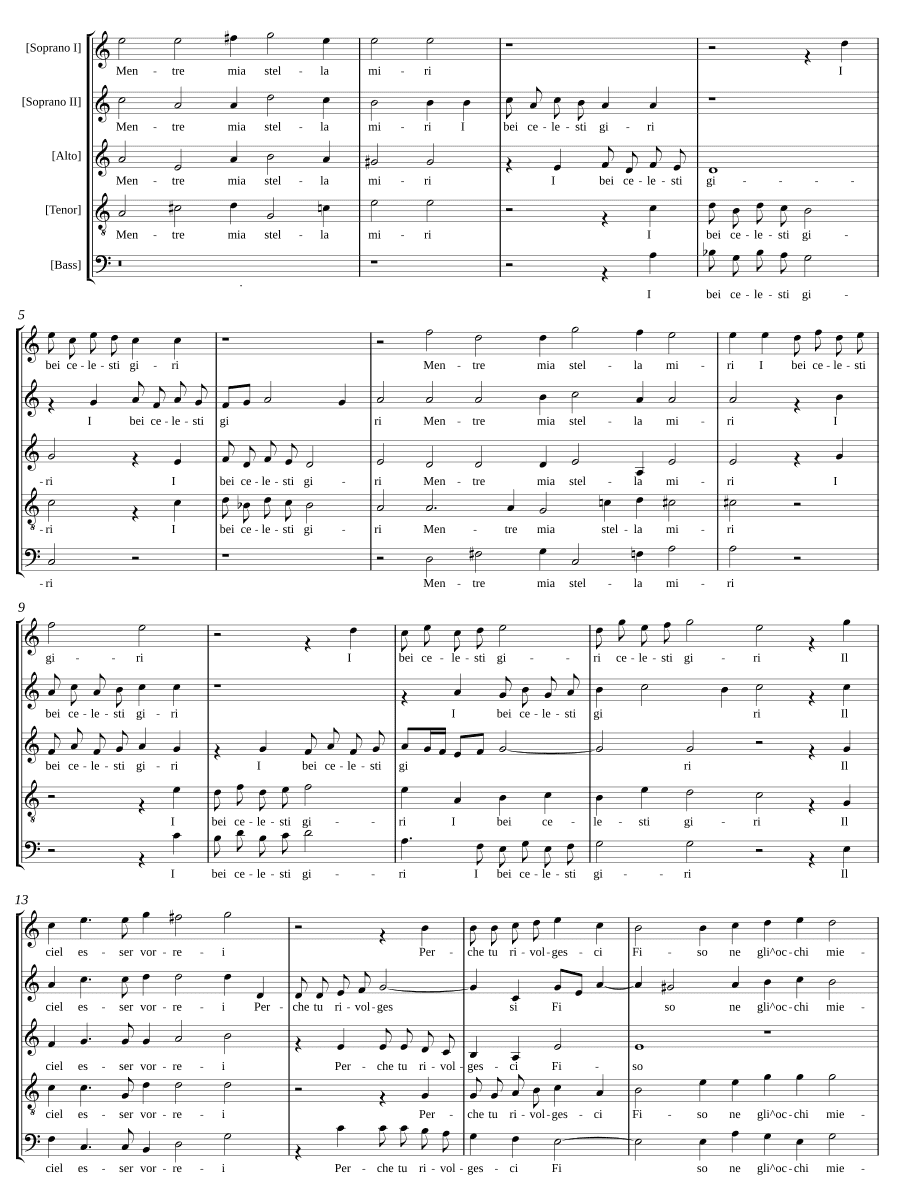 Пока, моя звезда, ты смотришь (Mentre, mia stella, miri)