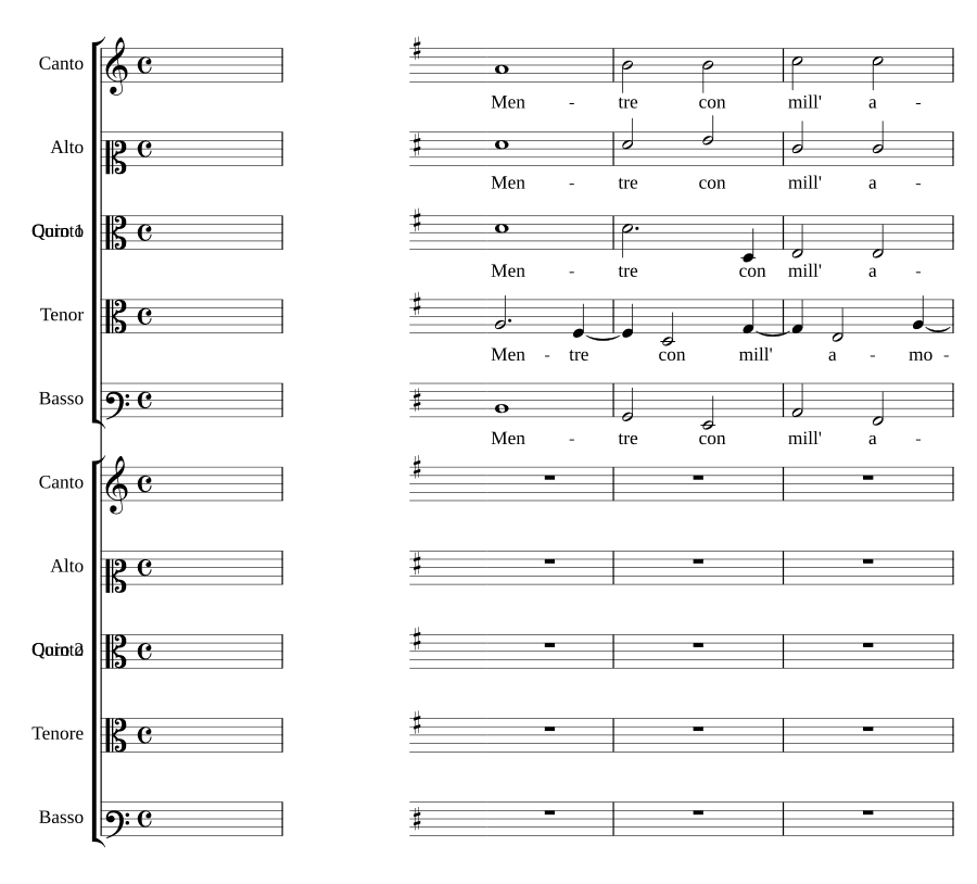 Пока с тысячью любовей (Mentre con mille amori)