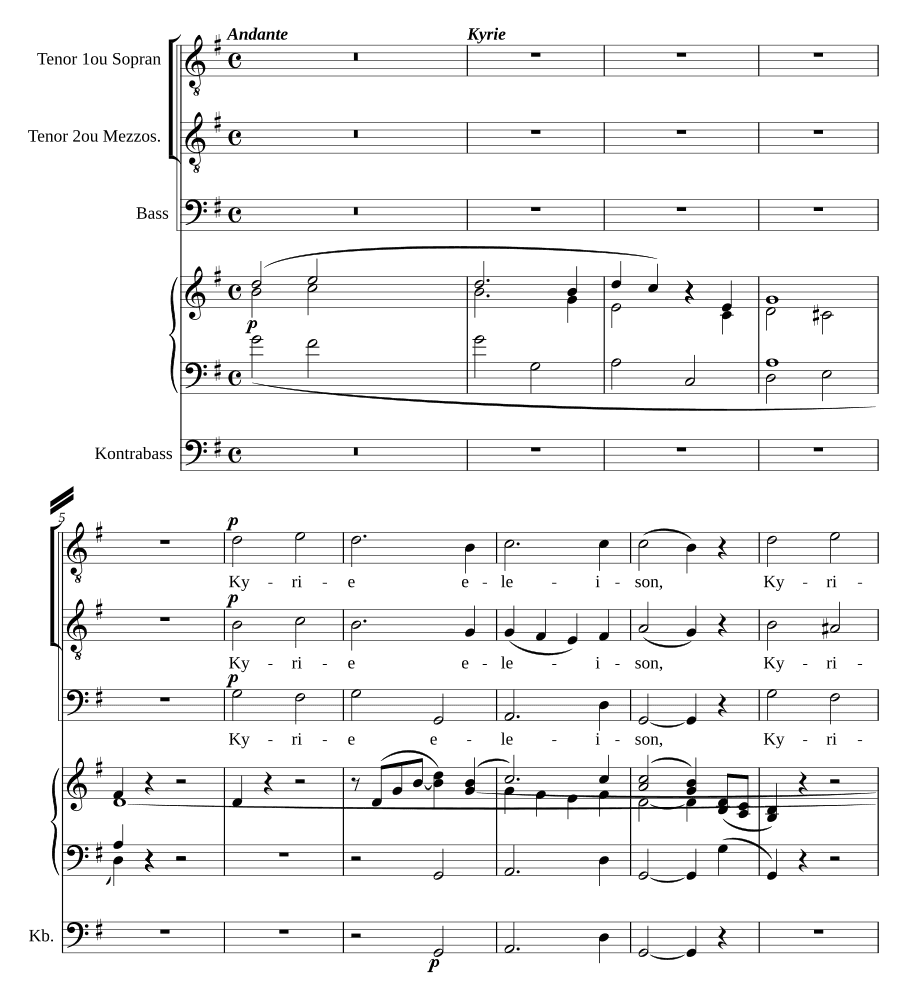 Короткая месса соль мажор (Messe brève en Sol)