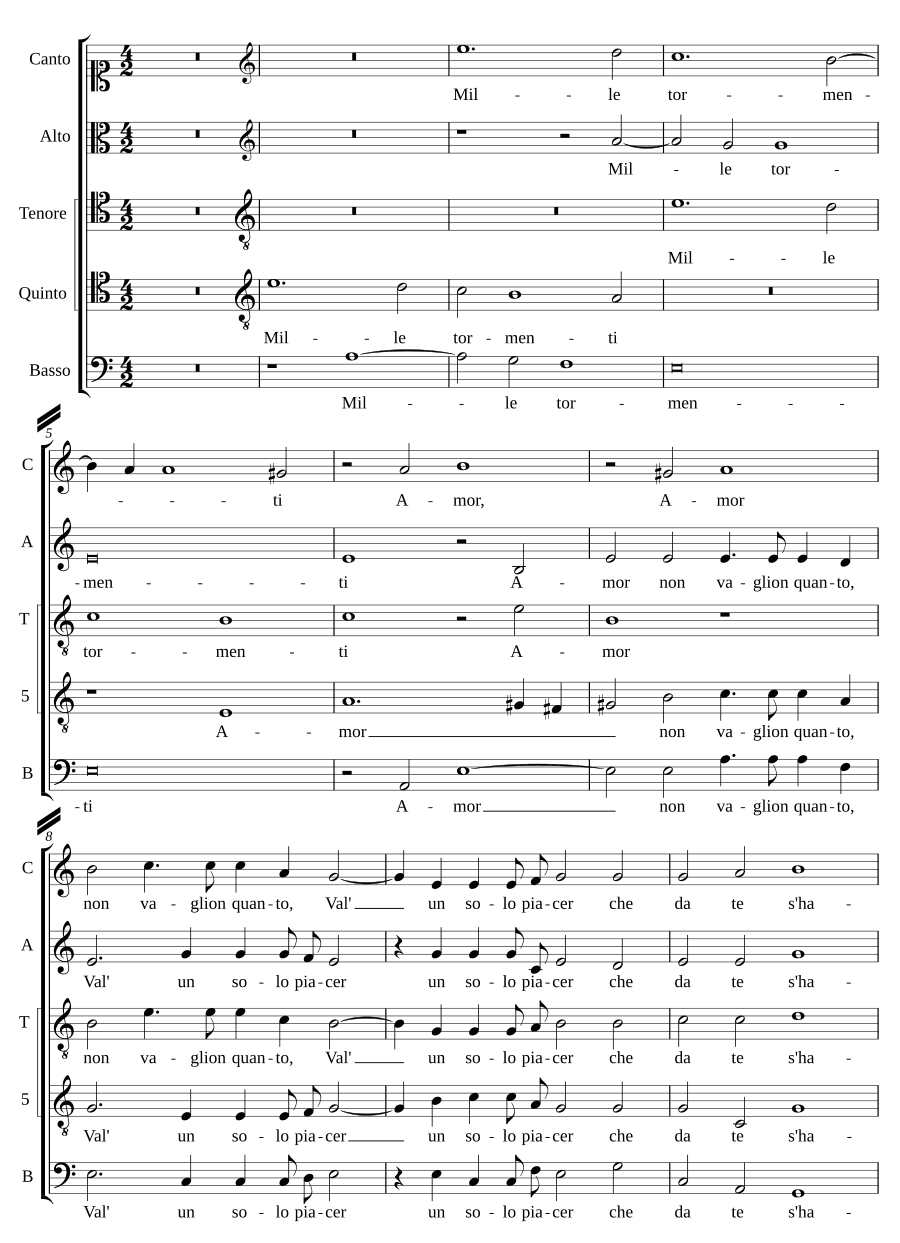 Тысяча мук любви (Mille tormenti Amor)