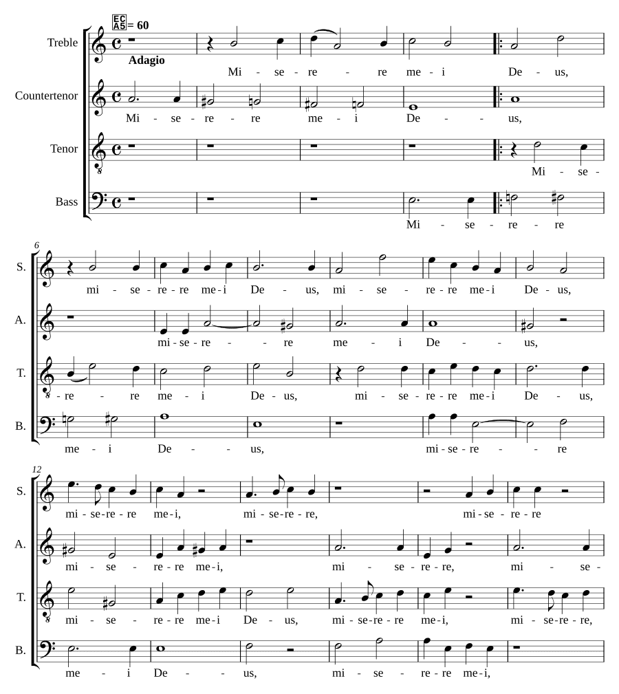 Помилуй меня, Боже (Miserere mei Deus)