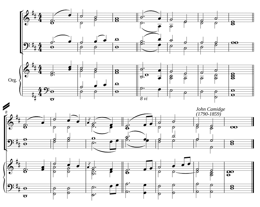 Двойной распев ре мажор III (Double chant in D major III)
