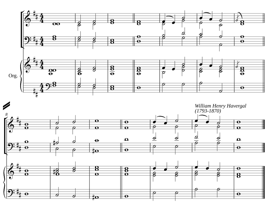 Двойной распев ре мажор XI (Double chant in D major XI)