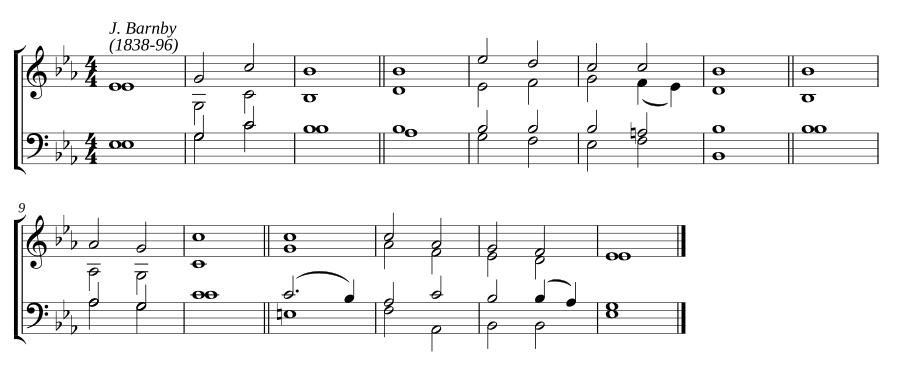 Двойной хорал в ми-бемоль мажоре (Double chant in E flat major)