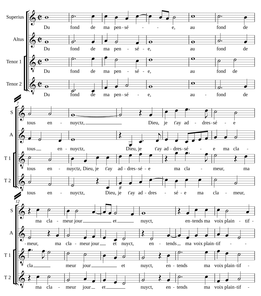 Из глубины моей мысли (Du fond de ma pensee)