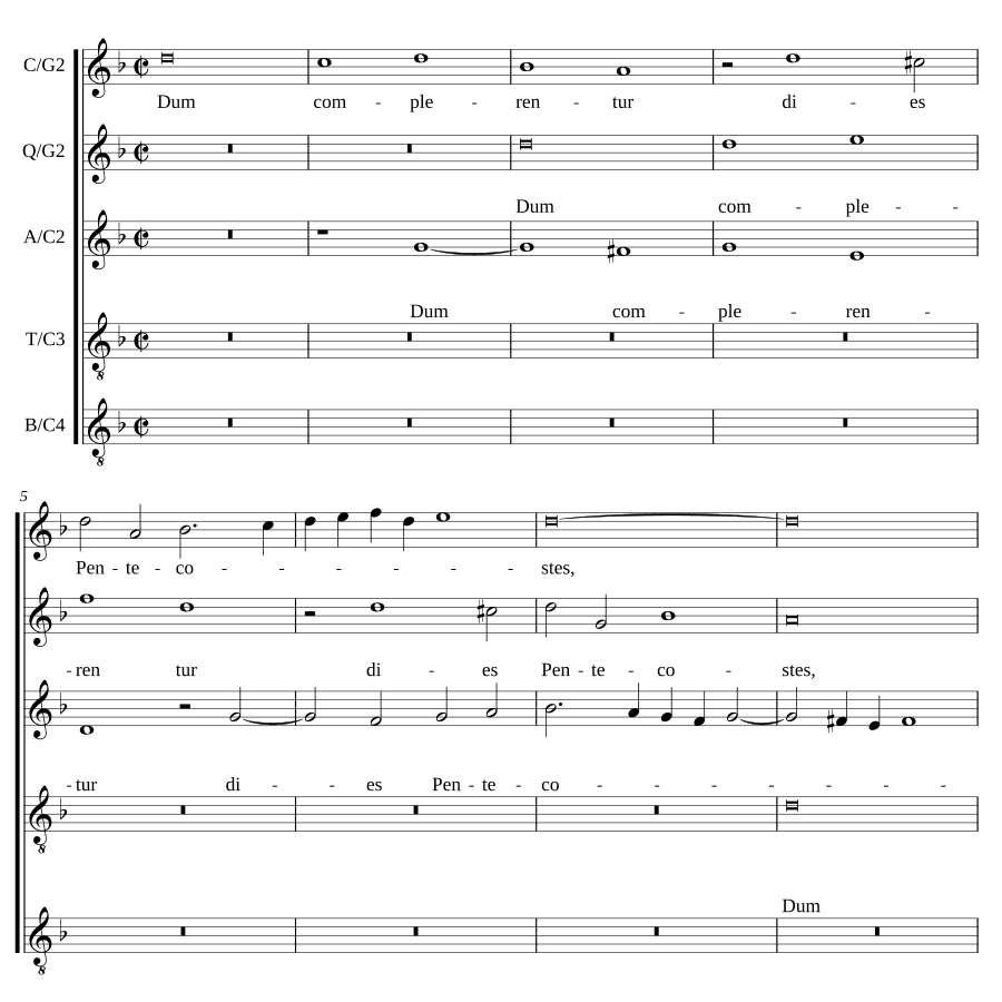 Пока исполнились дни Пятидесятницы (Dum complerentur dies Pentecostes)