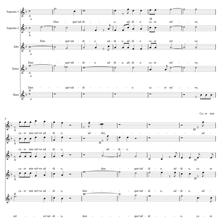 Итак, прощай (Dunque addio, SWV 15)