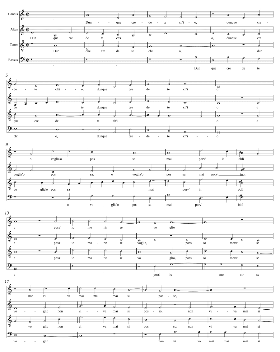 Итак, вы верите, что я (Dunque credete ch'io)
