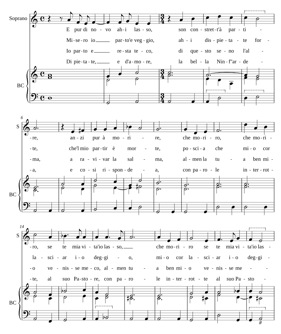 И снова, увы (E pur di novo ahi lasso)