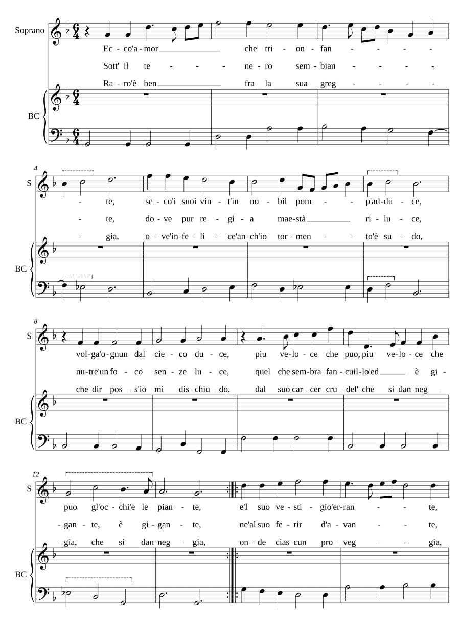 Вот любовь, что торжествует (Ecce amor che trionfante)