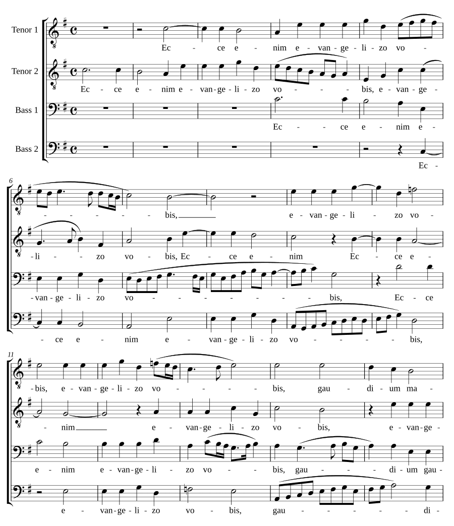 Вот, ибо я возвещаю (Ecce enim evangelizo)