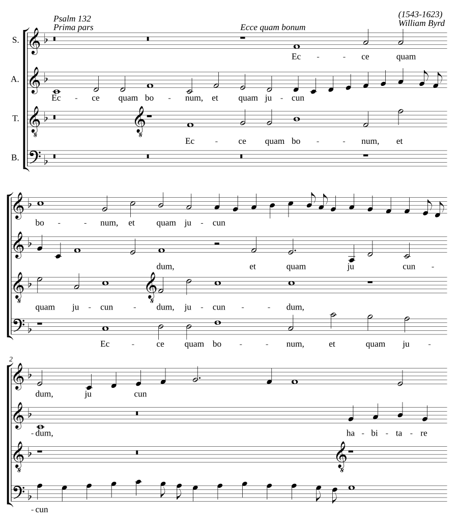 Вот как хорошо (Ecce quam bonum)