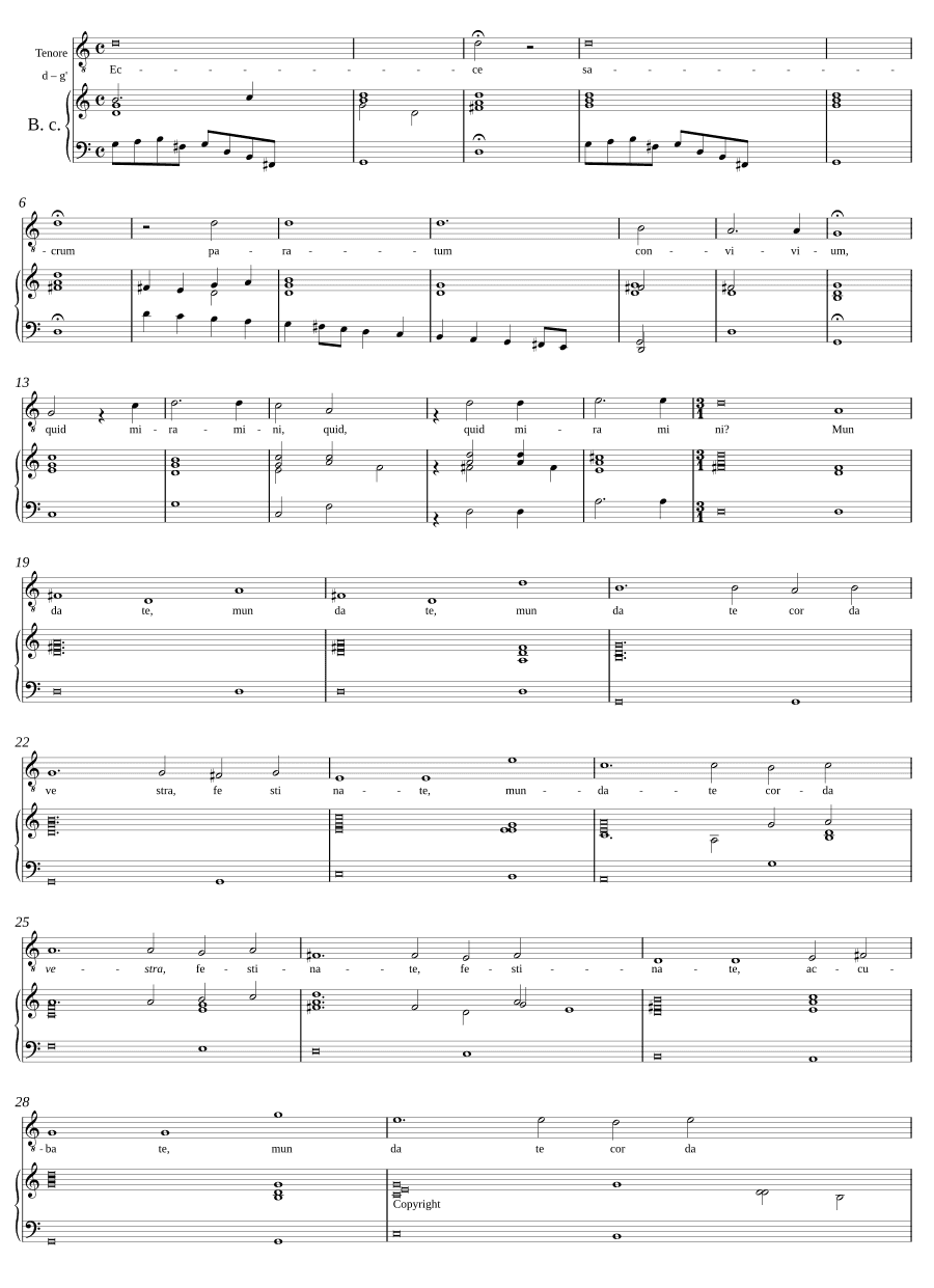 Вот святое приготовленное угощение (Ecce sacrum paratum convivium)