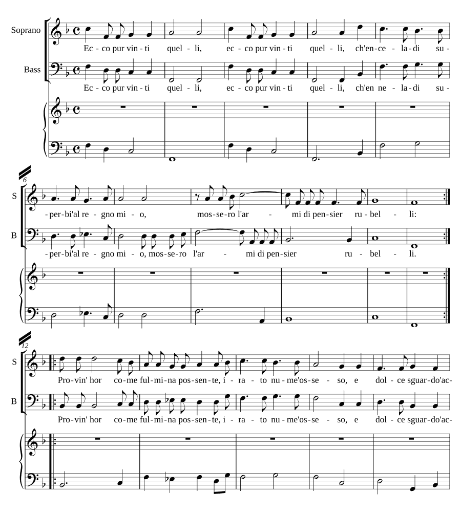 Вот, побежденные (Ecco pur vinti)