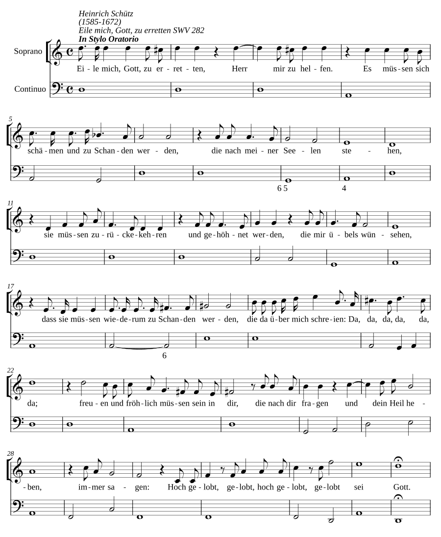 Поспеши, Боже, спасти меня, SWV 282 (Eile mich, Gott, zu erretten, SWV 282)