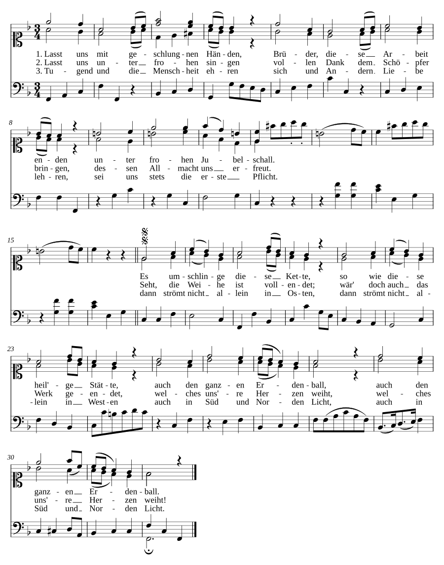 Маленькая масонская кантата, KV 623 (Eine kleine Freimaurer-Cantate, KV 623)
