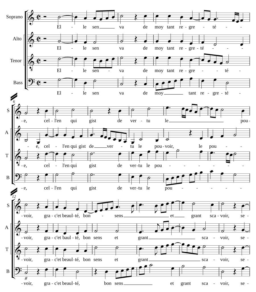 Клоден де Сермизи: Она уходит от меня (Elle sen va de moy)