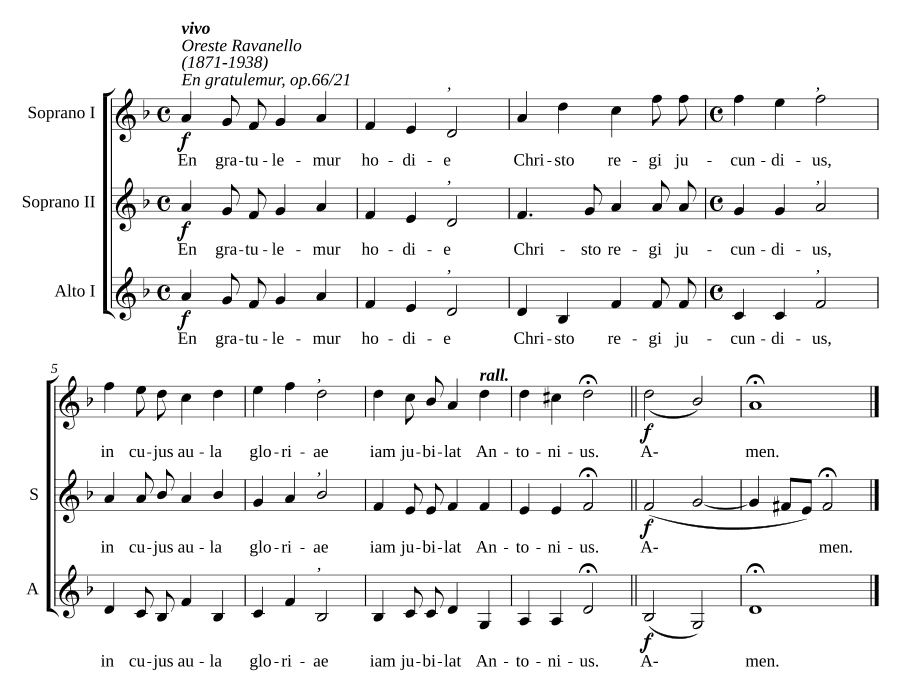 Возрадуемся (En gratulemur, op. 66/21)