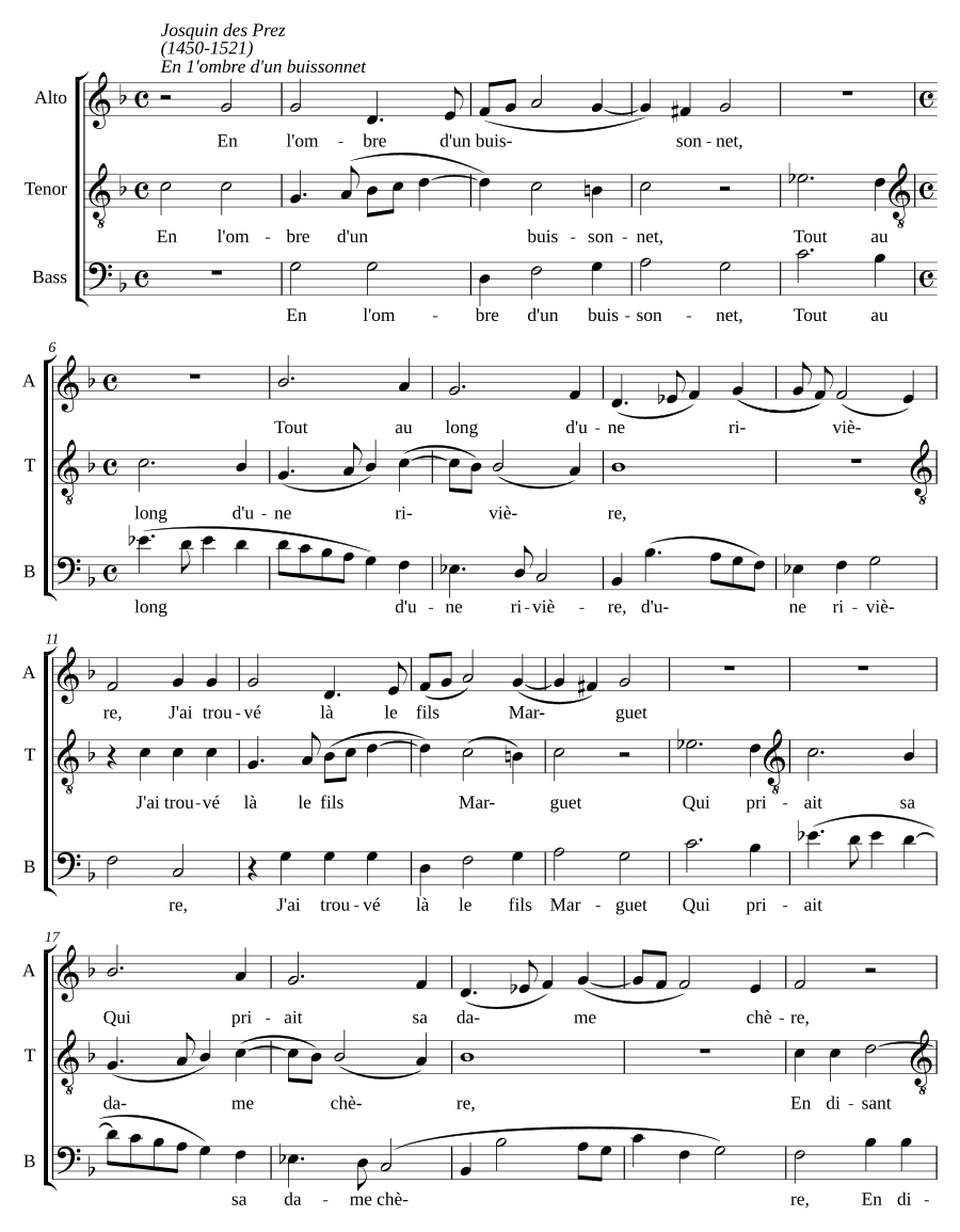 В тени кустарника (En l'ombre d'un buissonnet)