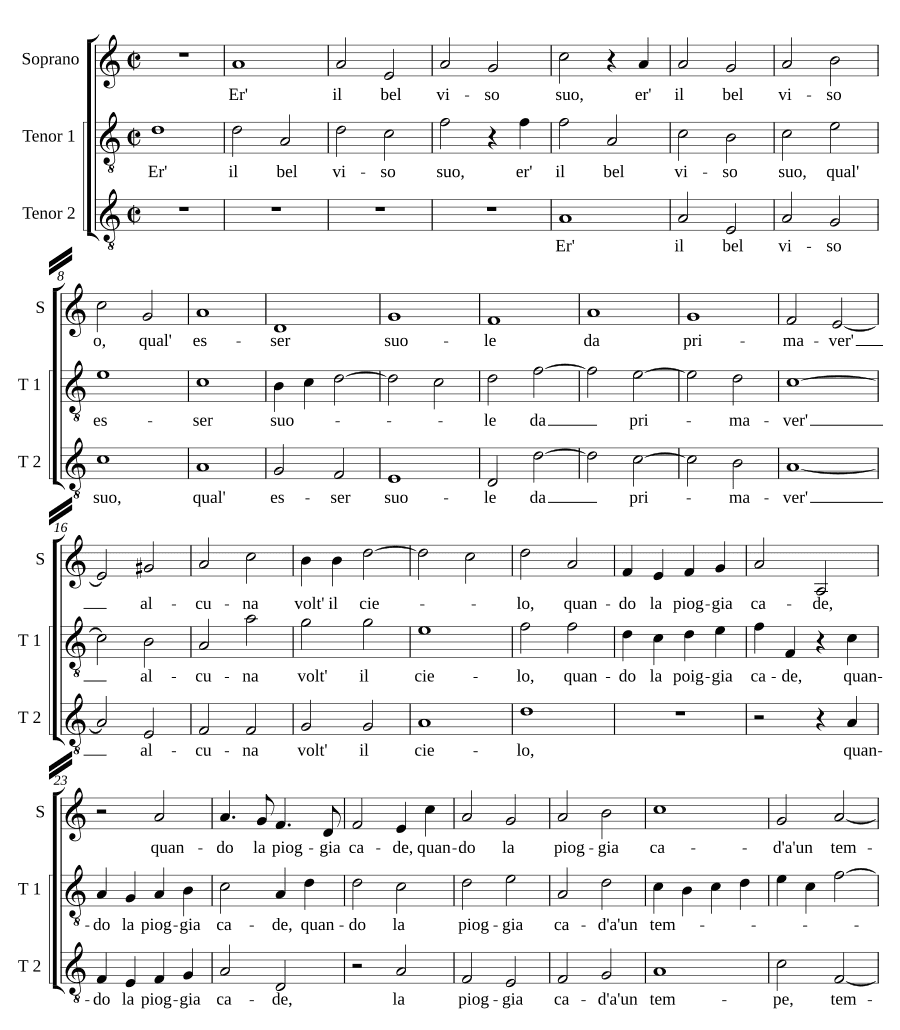 У него прекрасное лицо (Er'il bel viso suo)