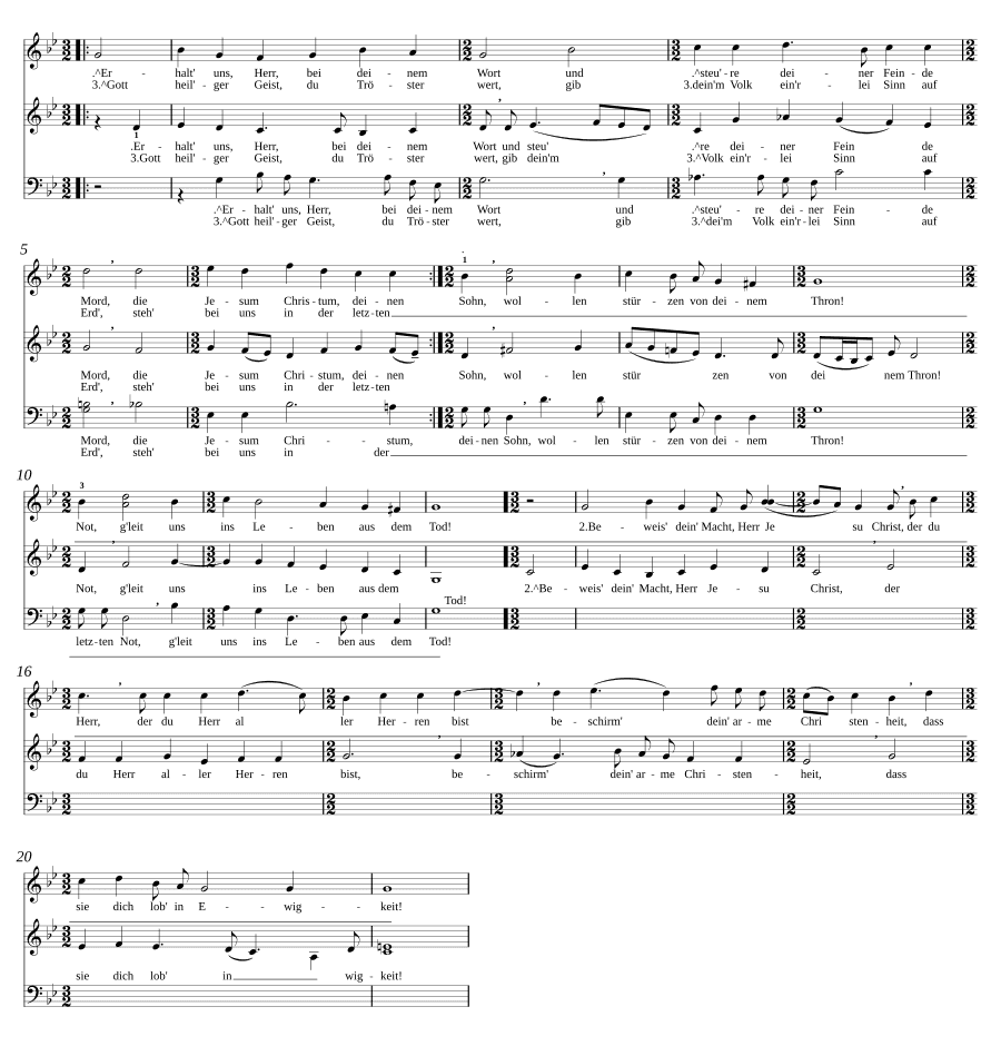 Сохрани нас, Господи, словом Твоим (Erhalt uns, Herr, bei deinem Wort)