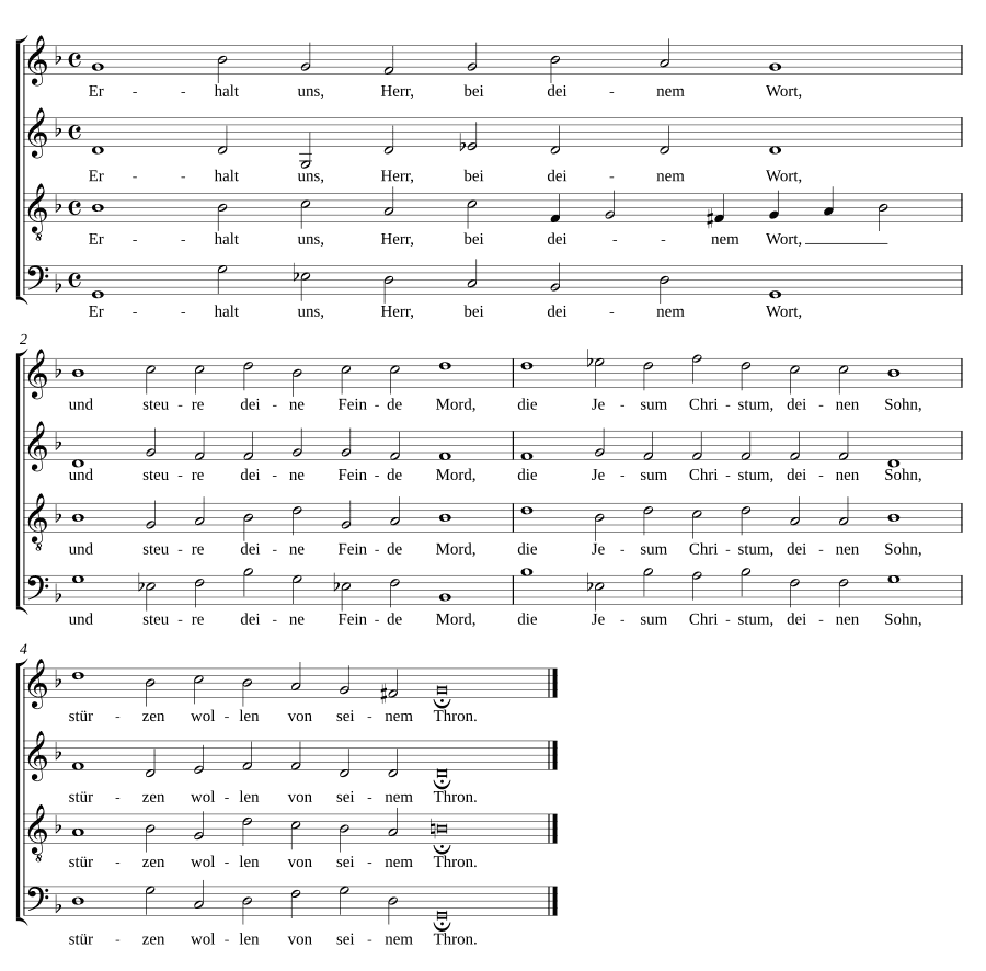 Сохрани нас, Господи, словом Твоим (Erhalt uns Herr bei deinem Wort)