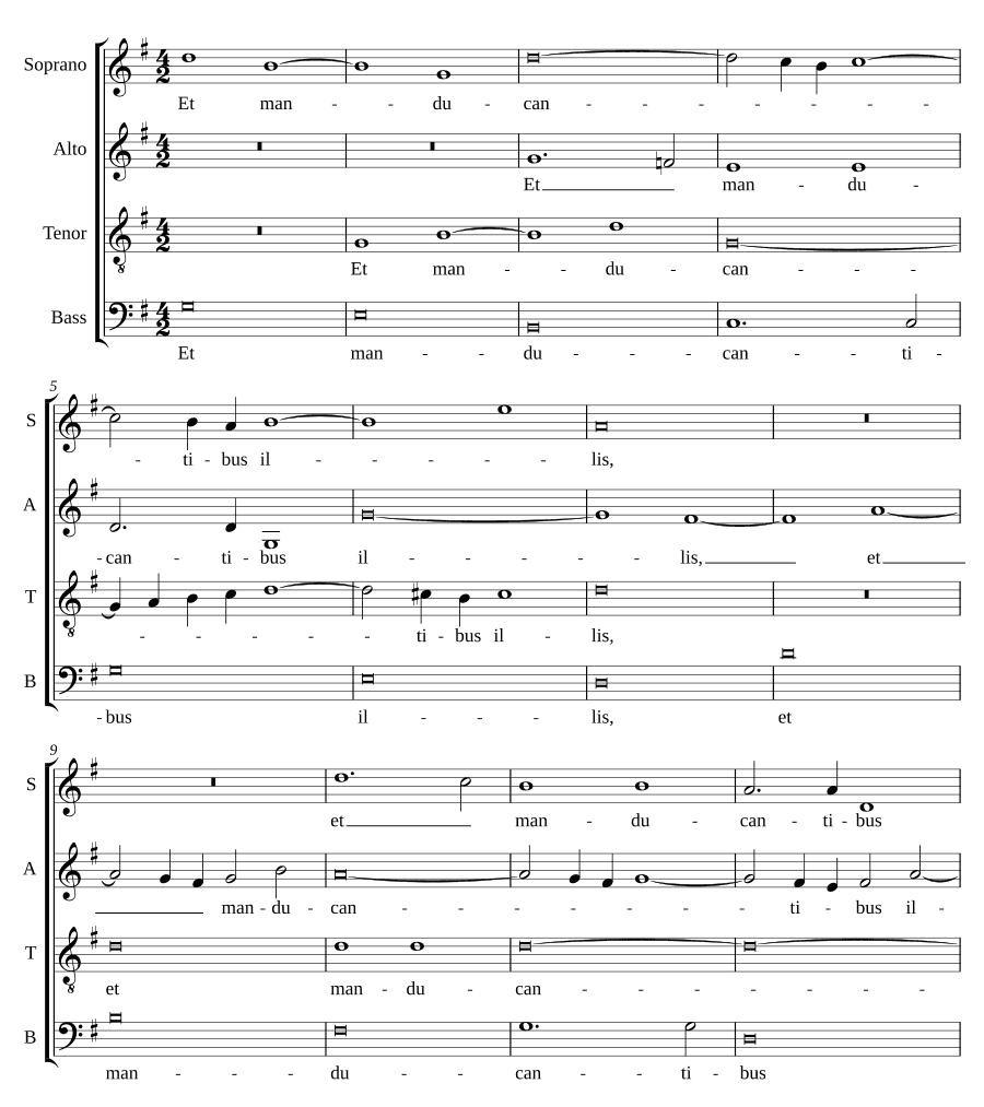 И когда они ели (Et manducantibus illis)