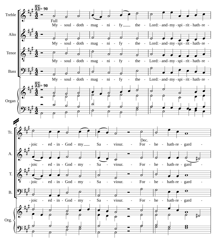 Вечерняя служба ля мажор (Evening Service in A Major)
