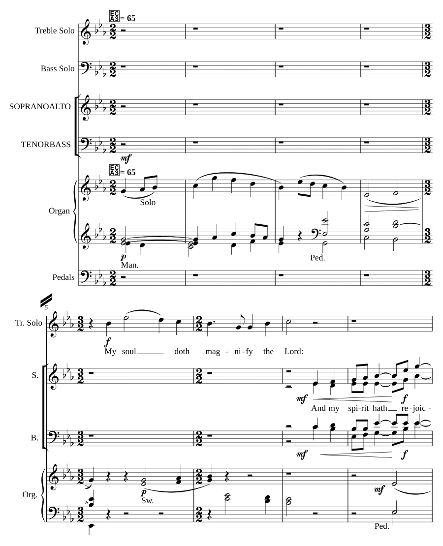 Вечерняя служба ми-бемоль мажор (Evening Service in E flat)