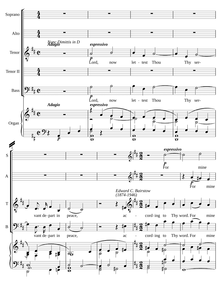 Вечерняя служба ре мажор (Evening service in D Major)