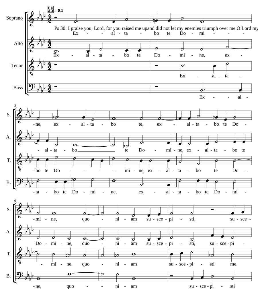Возвеличу Тебя, Господи (Exaltabo te Domine)
