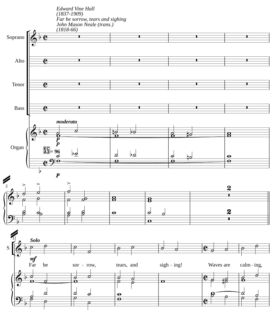 Пусть будет печаль, слёзы и вздохи (Far be sorrow, tears, and sighing)
