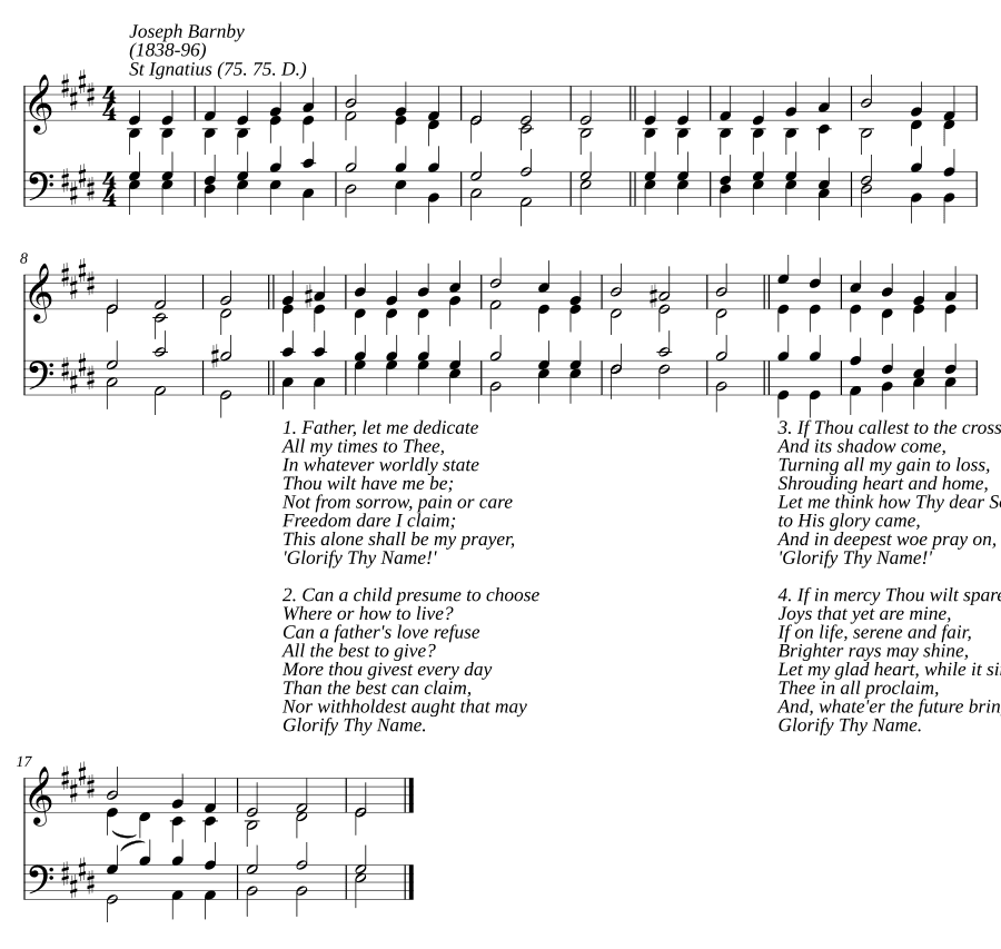 Отец, позволь мне посвятить (Father, let me dedicate)